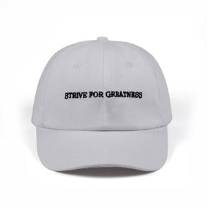 STRIVE FOR GREATNESS Dad Hat Embroidery 100% Cotton Lebron James Baseball Cap Women Men Summer Caps Snapback Casquette New