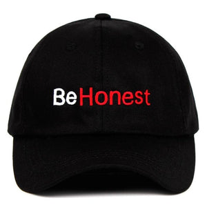BeHonest V Hat Letter Design Embroidered Dad Hat Snapback Be Honest Baseball Cap For Men And Women Unisex Dropshipping