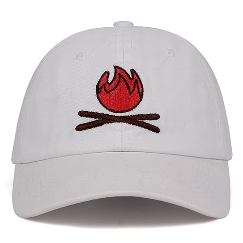 Fire Dad Hat 100% Cotton Embroidery flame Baseball Caps Primitive human Snapback Hats Unisex Holiday Cap dropshipping Hats