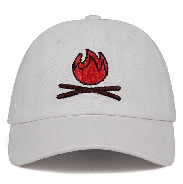 Fire Dad Hat 100% Cotton Embroidery flame Baseball Caps Primitive human Snapback Hats Unisex Holiday Cap dropshipping Hats