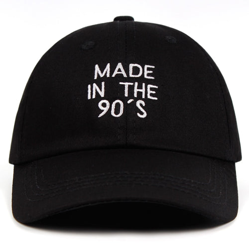 100% Cotton New MADE IN THE 90'S Embroidery Dad Hat Women Men Fashion Baseball Cap Snapback MADE IN THE 90 S Summer Caps